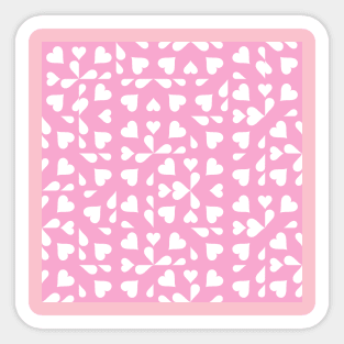 Light Pink Valentine's Checkers Sticker